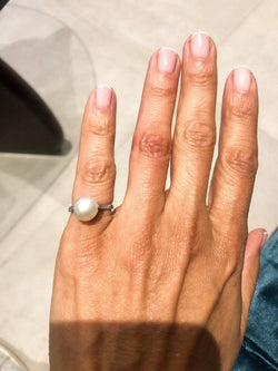 Bague Perle Akoya et platine - Castafiore