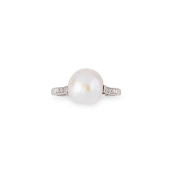 Bague Perle Akoya et platine - Castafiore