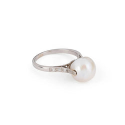 Bague Perle Akoya et platine - Castafiore