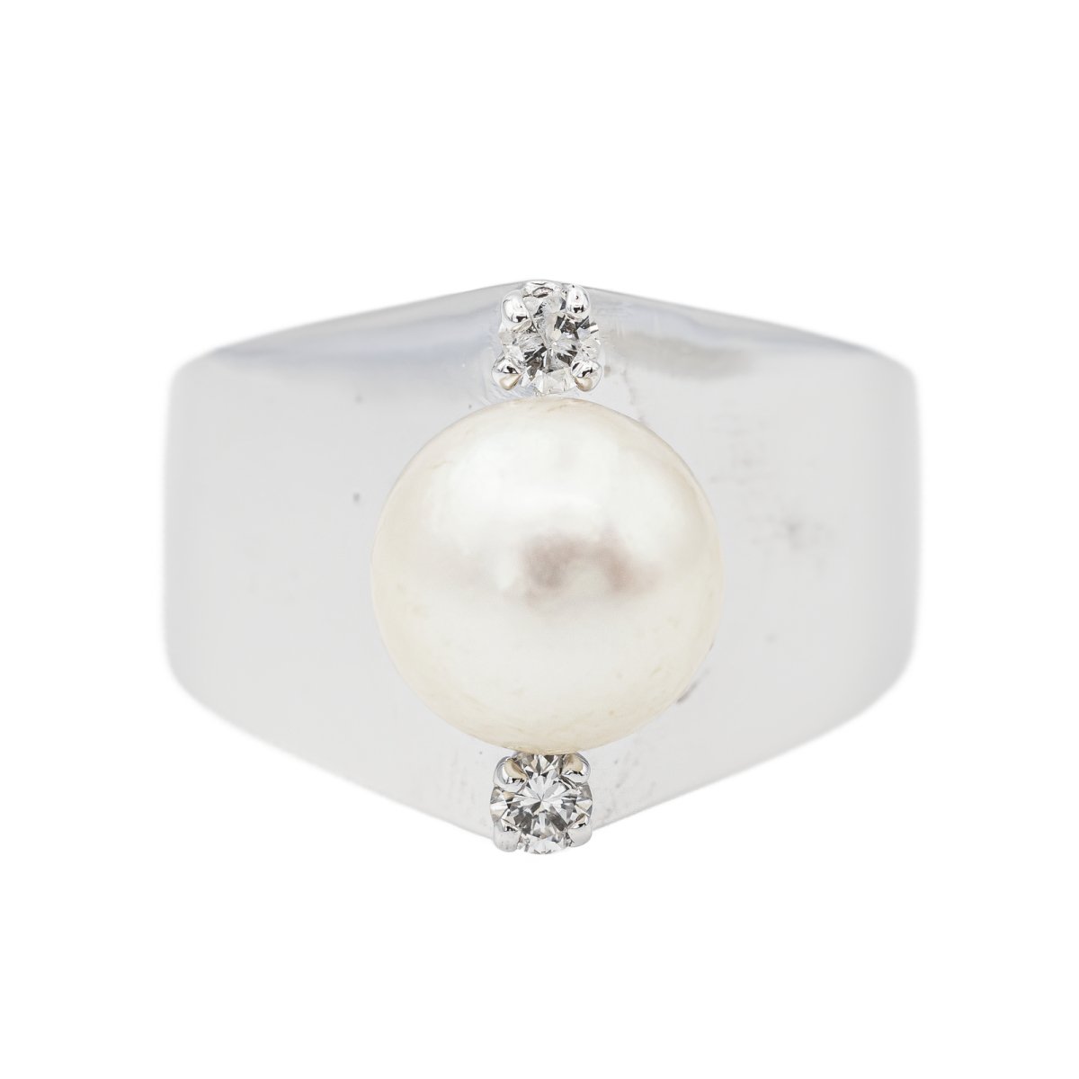 Bague Perle Or blanc Perle - Castafiore