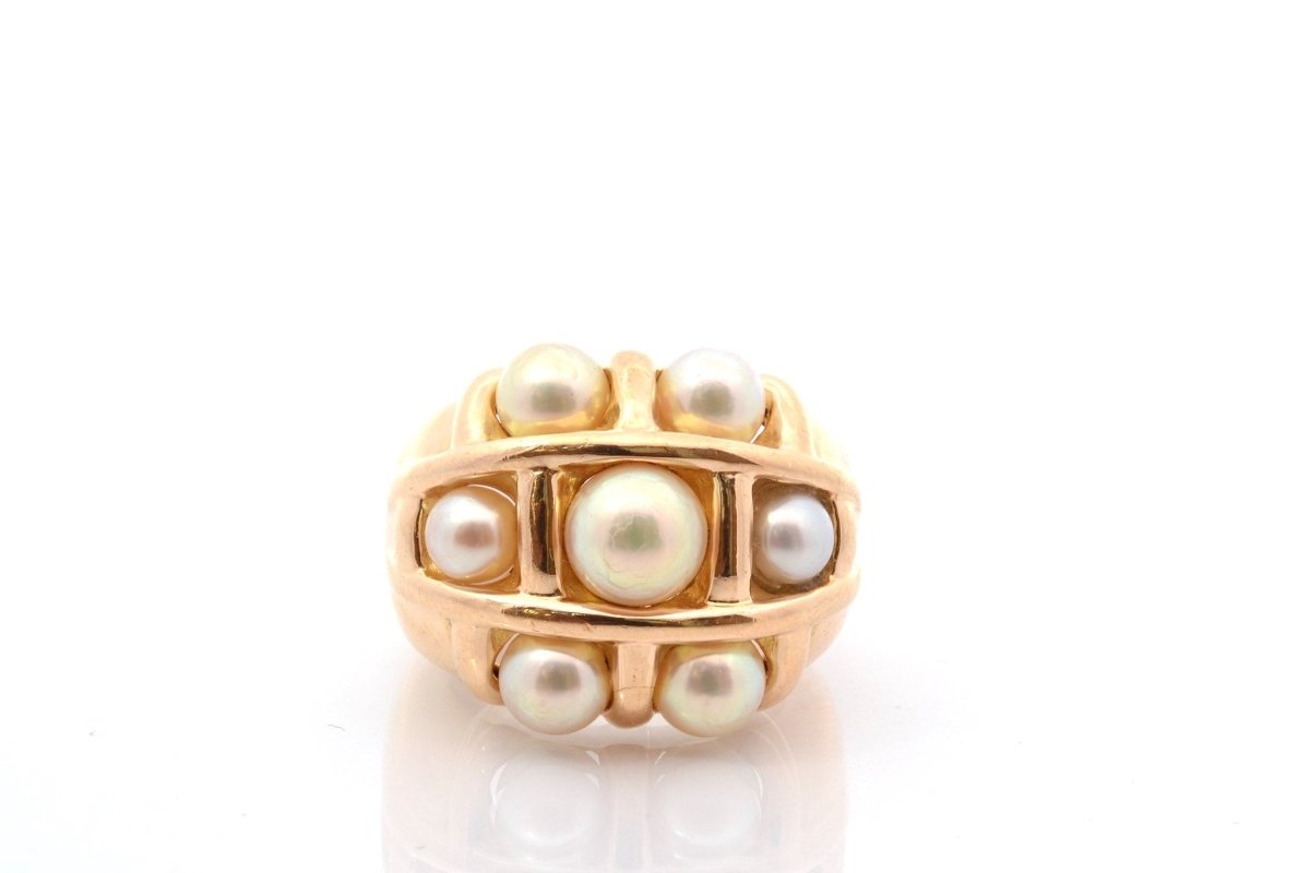 Bague Perles de culture en or jaune - Castafiore