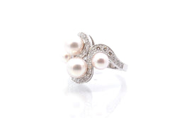 Bague perles et diamants en or 18k - Castafiore