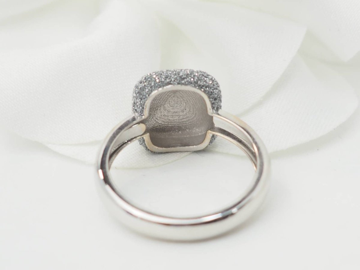 Bague Pesavento satinée en or blanc - Castafiore