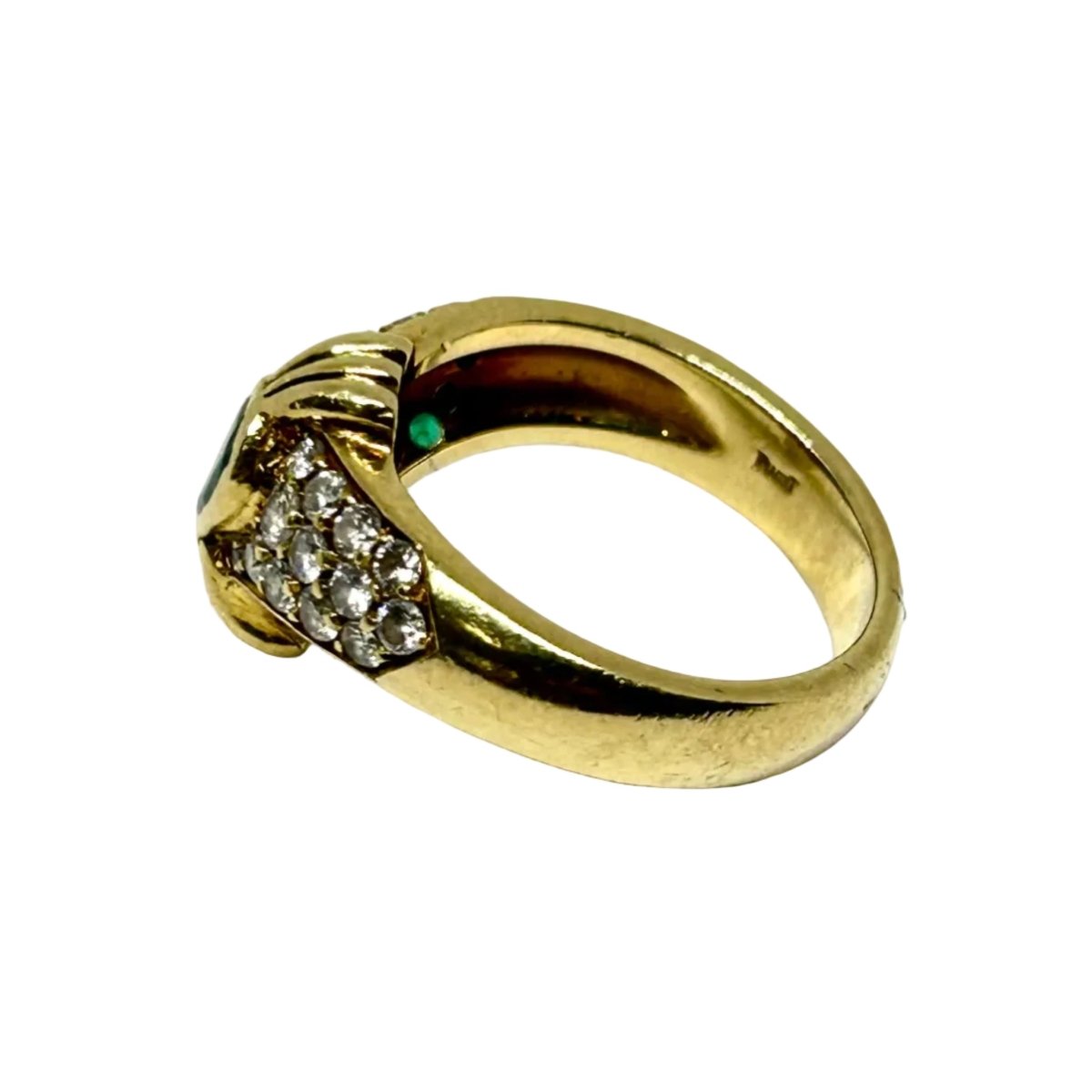 Bague PIAGET en or jaune, émeraude et diamants - Castafiore