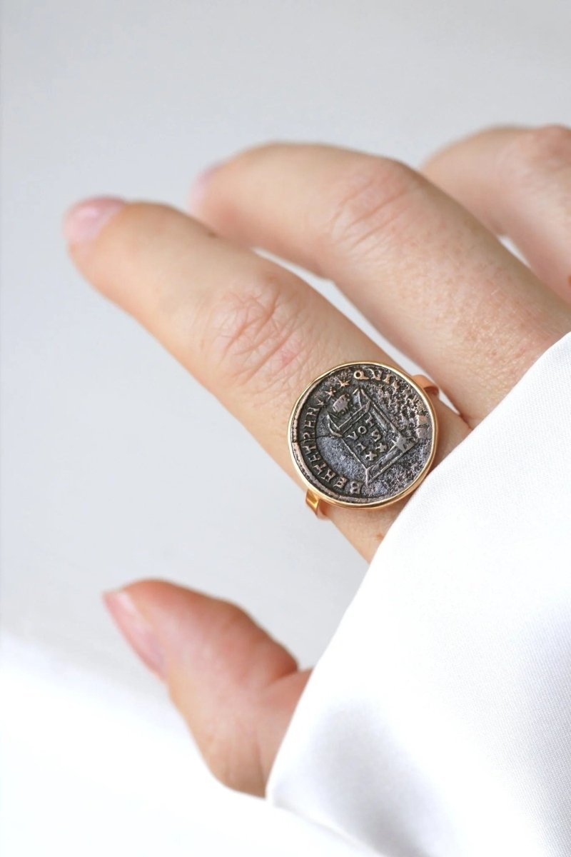 Bague pièce romaine Nummus - Castafiore
