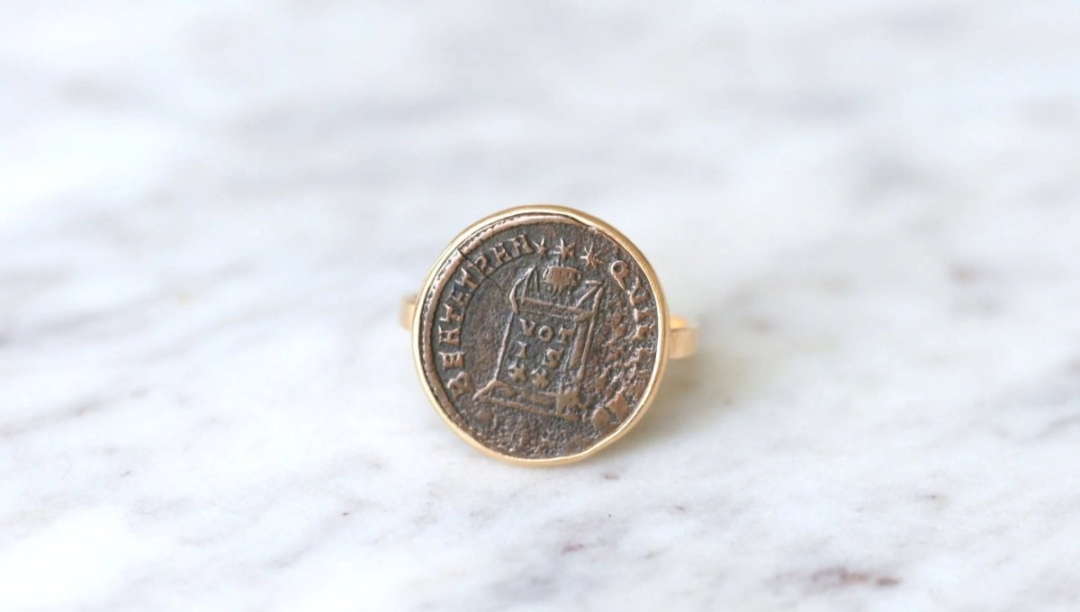 Bague pièce romaine Nummus - Castafiore
