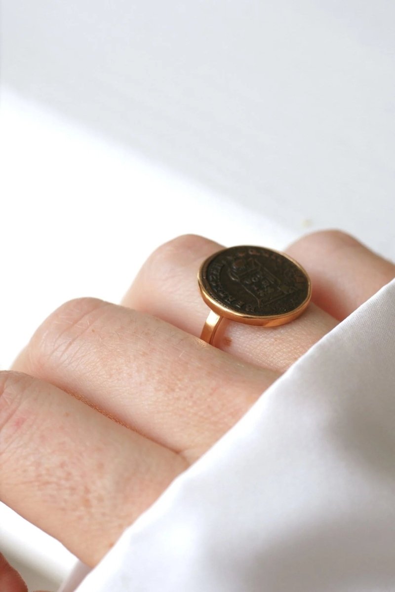 Bague pièce romaine Nummus - Castafiore