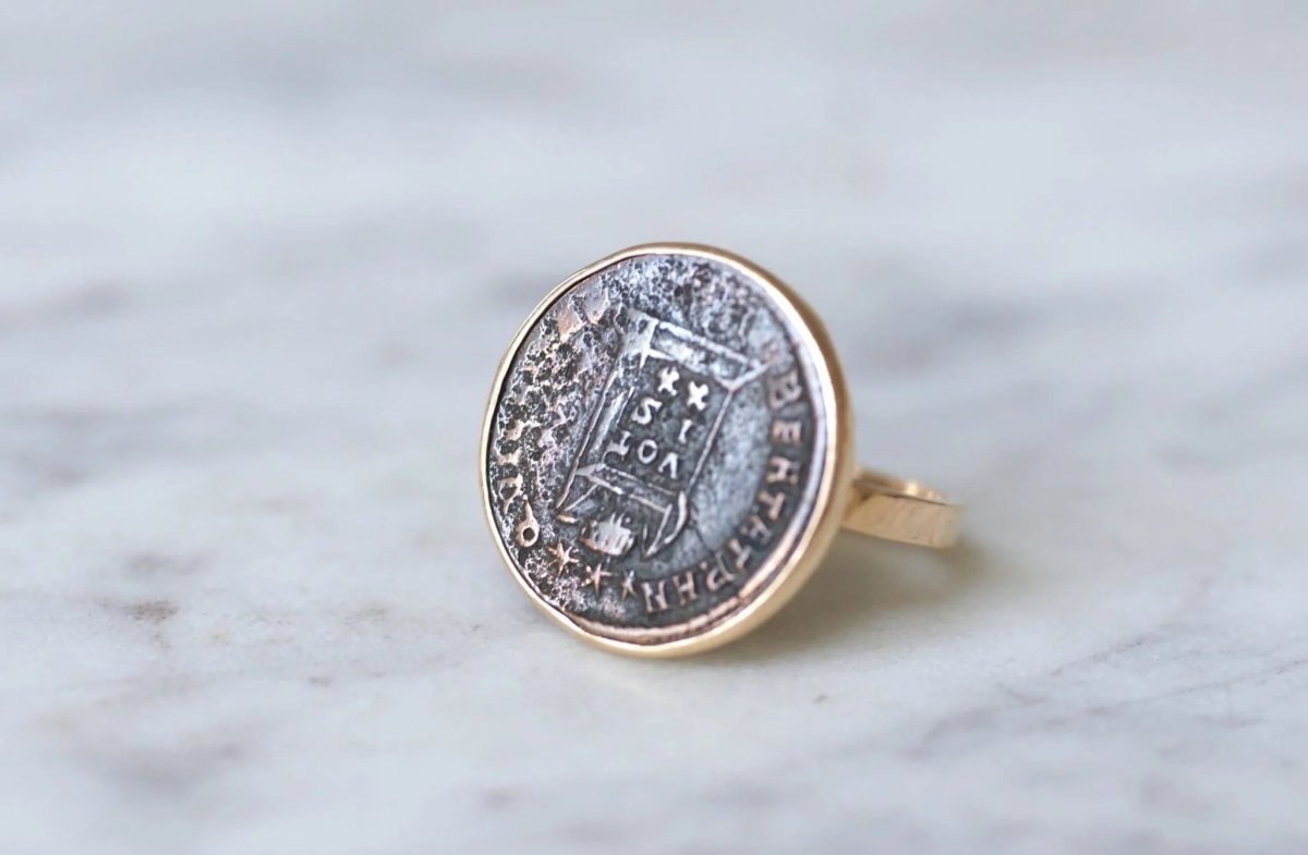 Bague pièce romaine Nummus - Castafiore