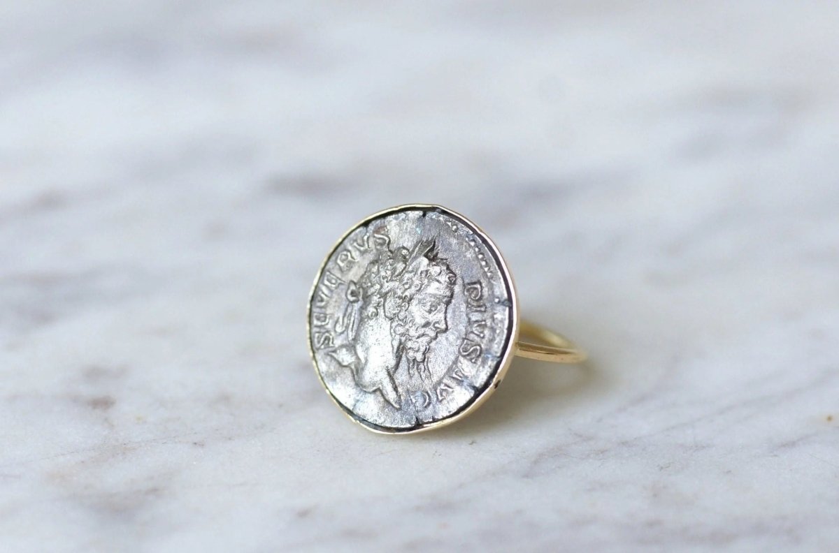 Bague pièce romaine Septime Sévère - Castafiore