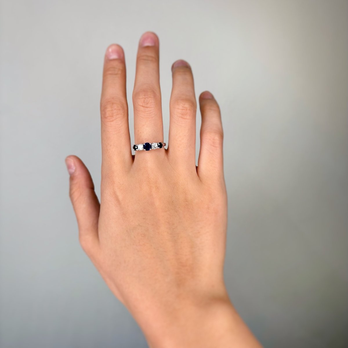 Bague - Platine, Diamants & Saphir - Castafiore