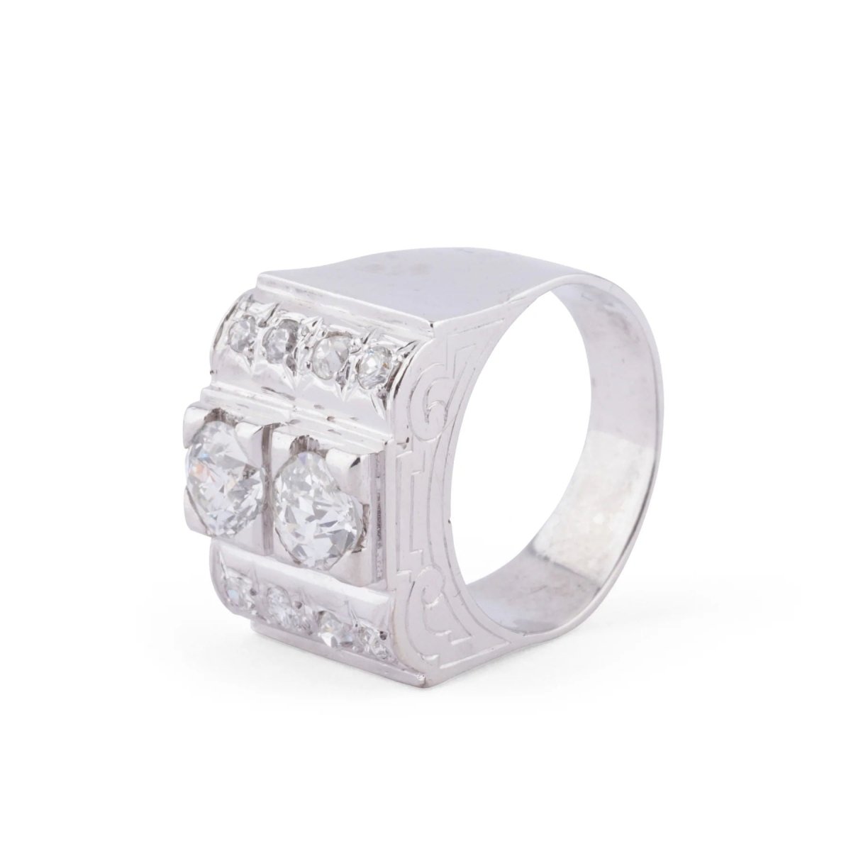 Bague platine en diamant 1930 - Castafiore