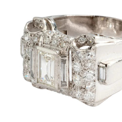 Bague platine et diamant Art Déco - Castafiore
