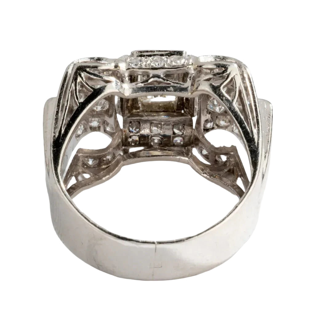 Bague platine et diamant Art Déco - Castafiore