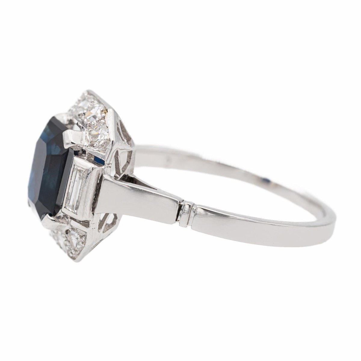 Bague Platine Saphir - Castafiore