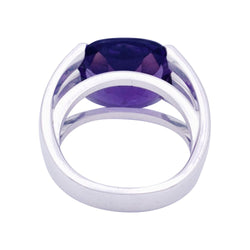 Bague Poiray "Fil" or blanc, améthyste. - Castafiore