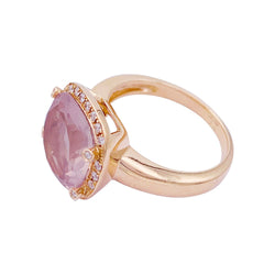 Bague POIRAY "Filles Antik" en or rose, quartz et diamants - Castafiore