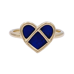Bague Poiray, "L'attrape - coeur", or jaune, lapis lazuli. - Castafiore