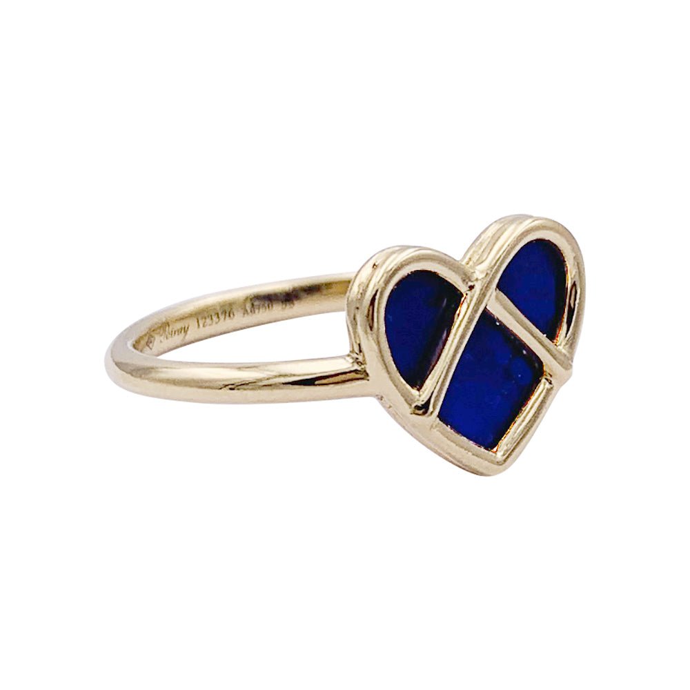 Bague Poiray, "L'attrape - coeur", or jaune, lapis lazuli. - Castafiore