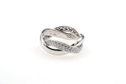 Bague Poiray "Tresse" diamants en or blanc 18k - Castafiore
