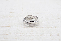 Bague Poiray "Tresse" diamants en or blanc 18k - Castafiore