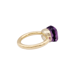 Bague POMELATTO, "Nudo Classic" en or rose et améthyste - Castafiore