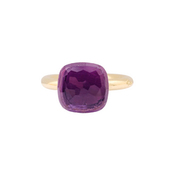 Bague POMELATTO, "Nudo Classic" en or rose et améthyste - Castafiore