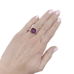 Bague POMELATTO, "Nudo Classic" en or rose et améthyste - Castafiore