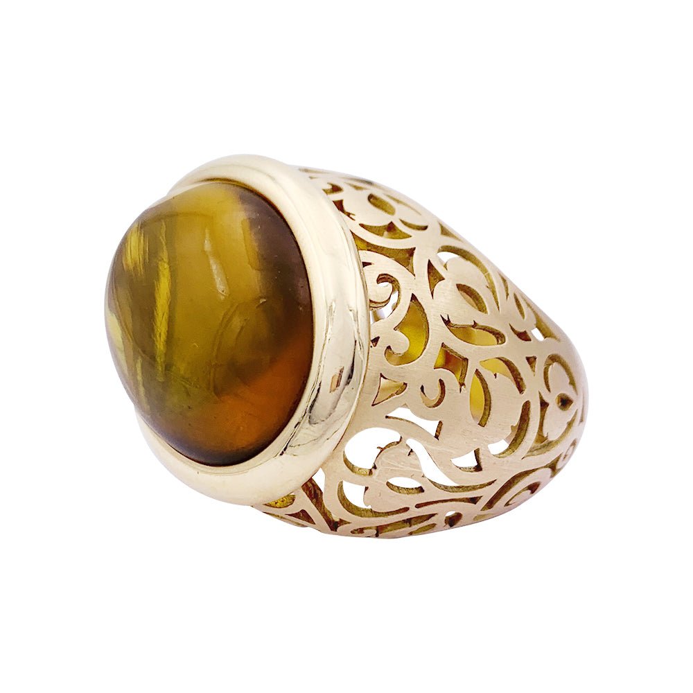 Bague Pomellato, "Arabesque", or rose, ambre. - Castafiore
