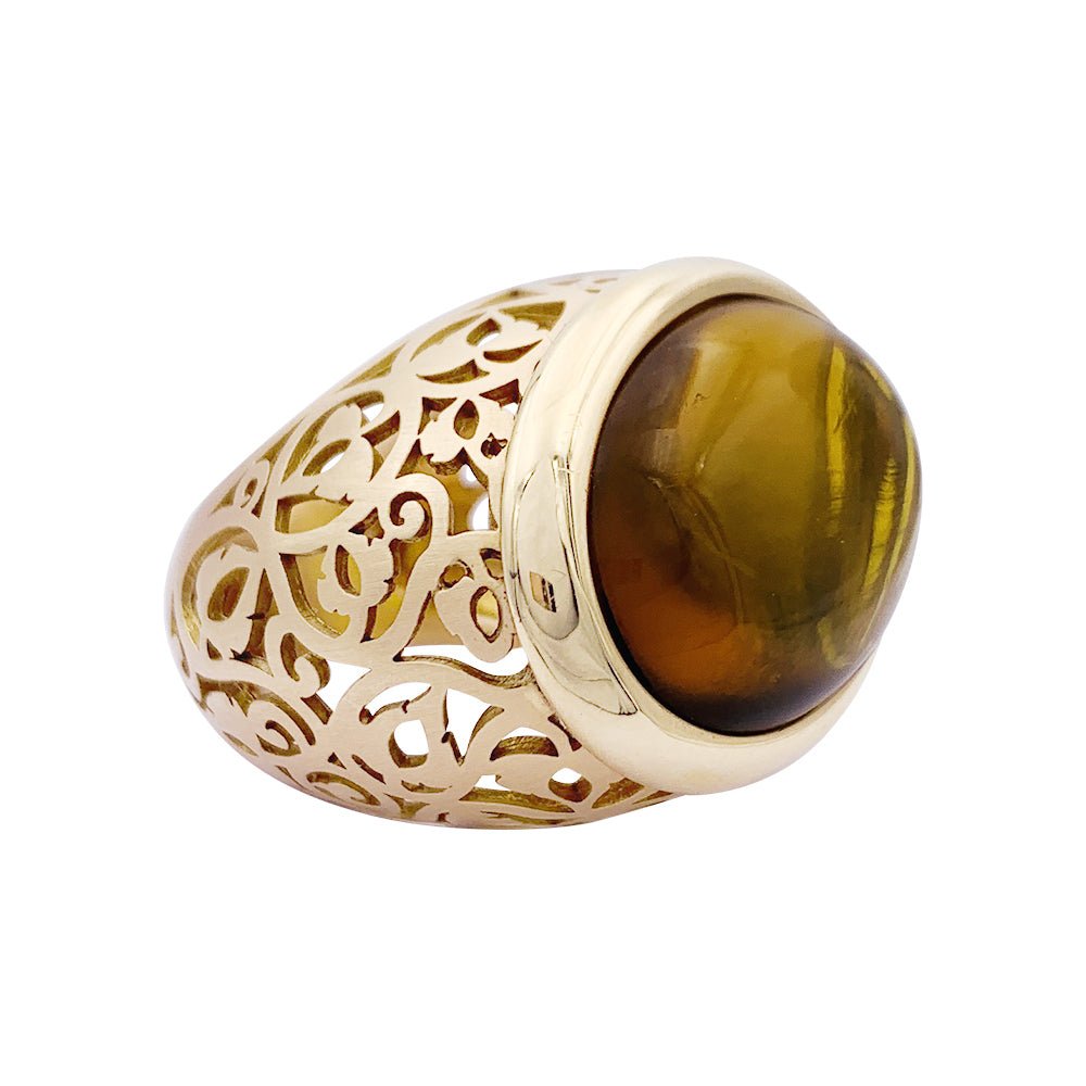 Bague Pomellato, "Arabesque", or rose, ambre. - Castafiore