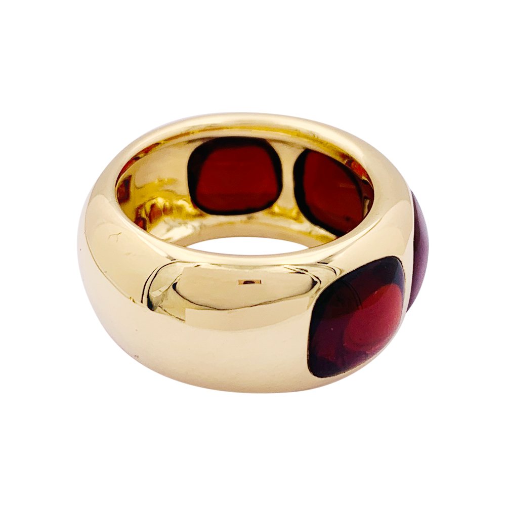 Bague POMELLATO "Bisanzio" en or jaune et grenats - Castafiore