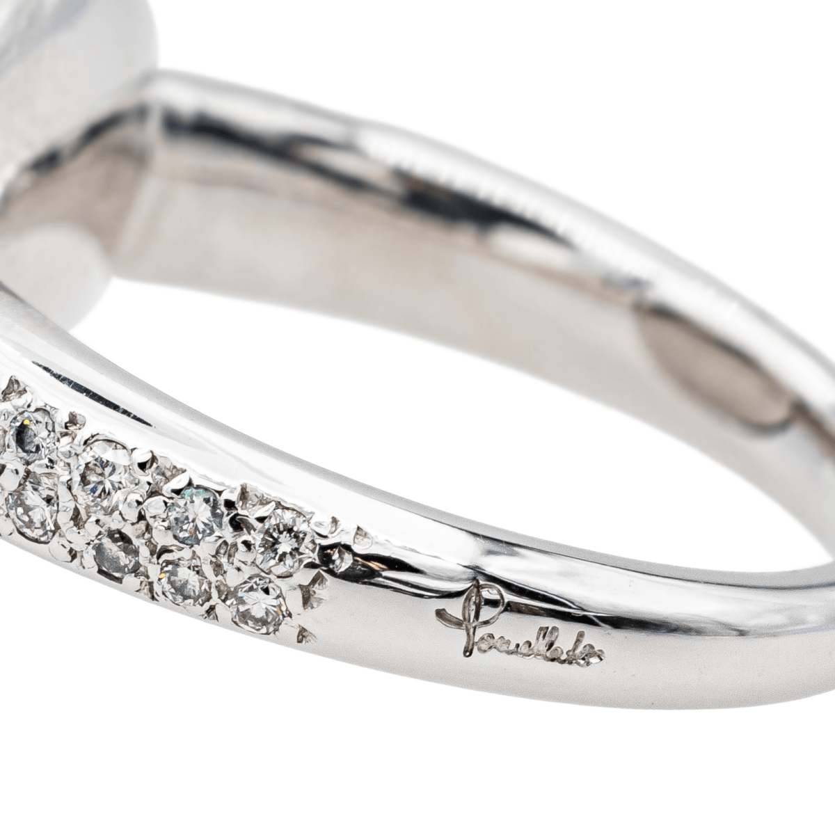 Bague POMELLATO "Capri" en or blanc, jais et diamants - Castafiore
