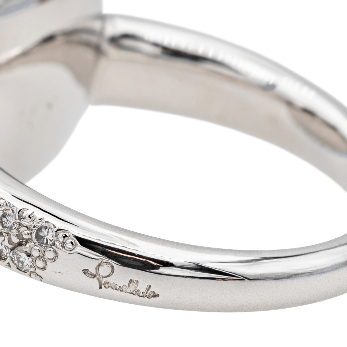 Bague POMELLATO "Capri" en or blanc, turquoise et diamants - Castafiore