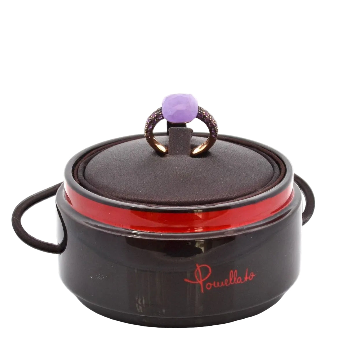 Bague POMELLATO "Capri" en or jaune, jade, et améthystes - Castafiore