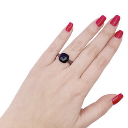 Bague POMELLATO Capri en or rose, diamants noirs et onyx - Castafiore