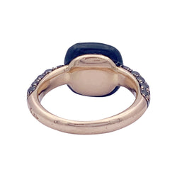 Bague POMELLATO Capri en or rose, diamants noirs et onyx - Castafiore