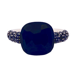 Bague POMELLATO Capri en or rose, diamants noirs et onyx - Castafiore
