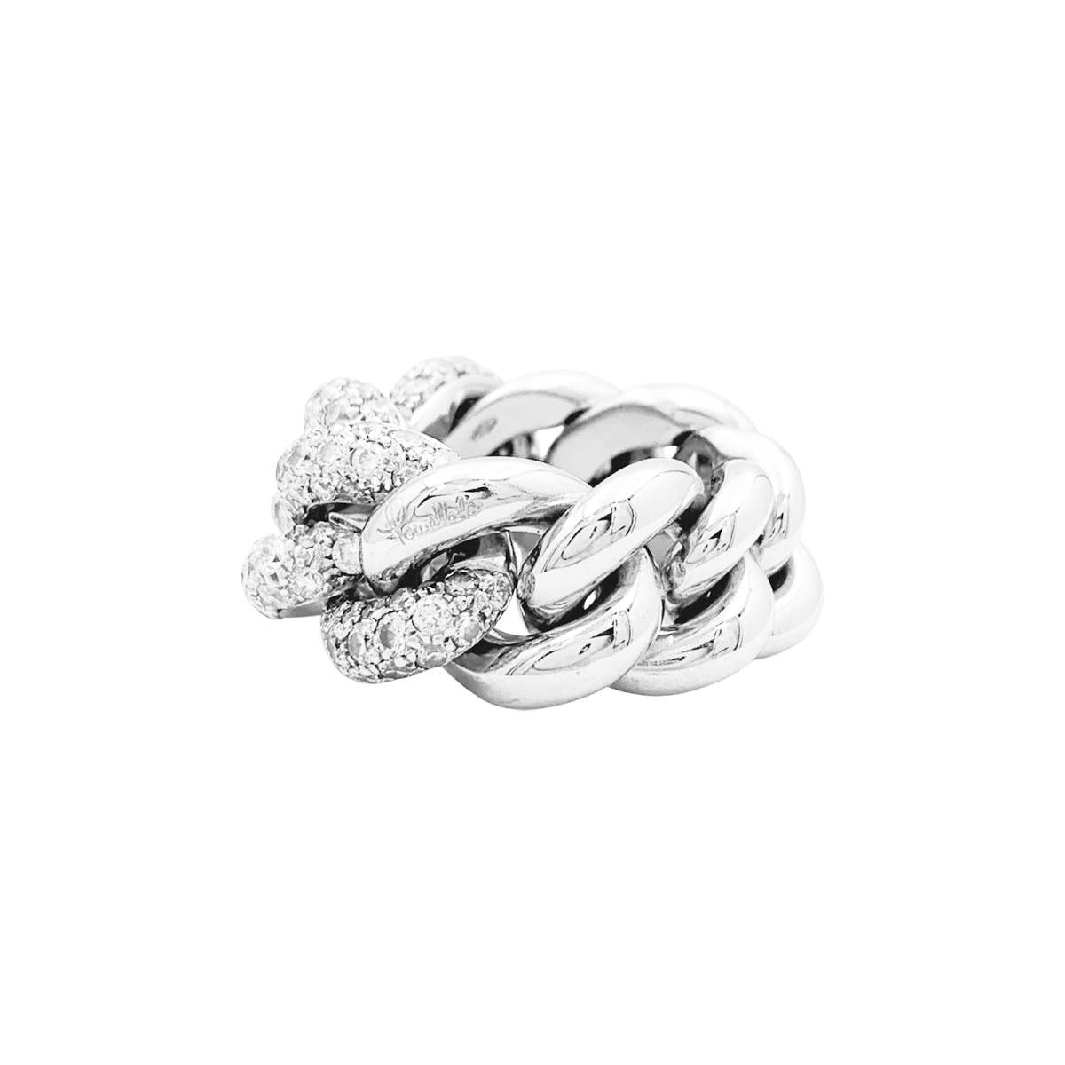 Bague POMELLATO "Catene" en or blanc et diamants - Castafiore