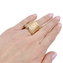 Bague Pomellato, "Cocco", or rose, diamant bruns. - Castafiore