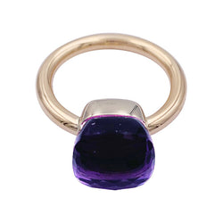 Bague Pomellato, collection "Nudo Classic", or rose et améthyste. - Castafiore