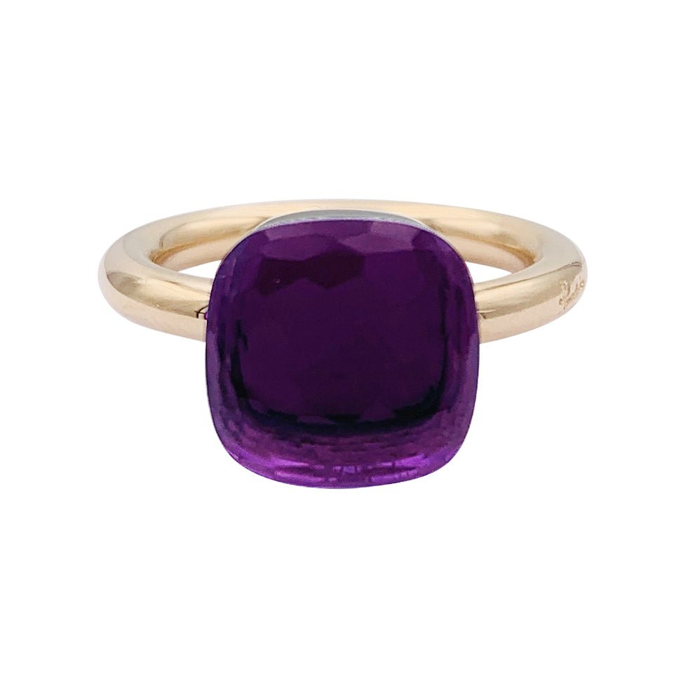 Bague Pomellato, collection "Nudo Classic", or rose et améthyste. - Castafiore