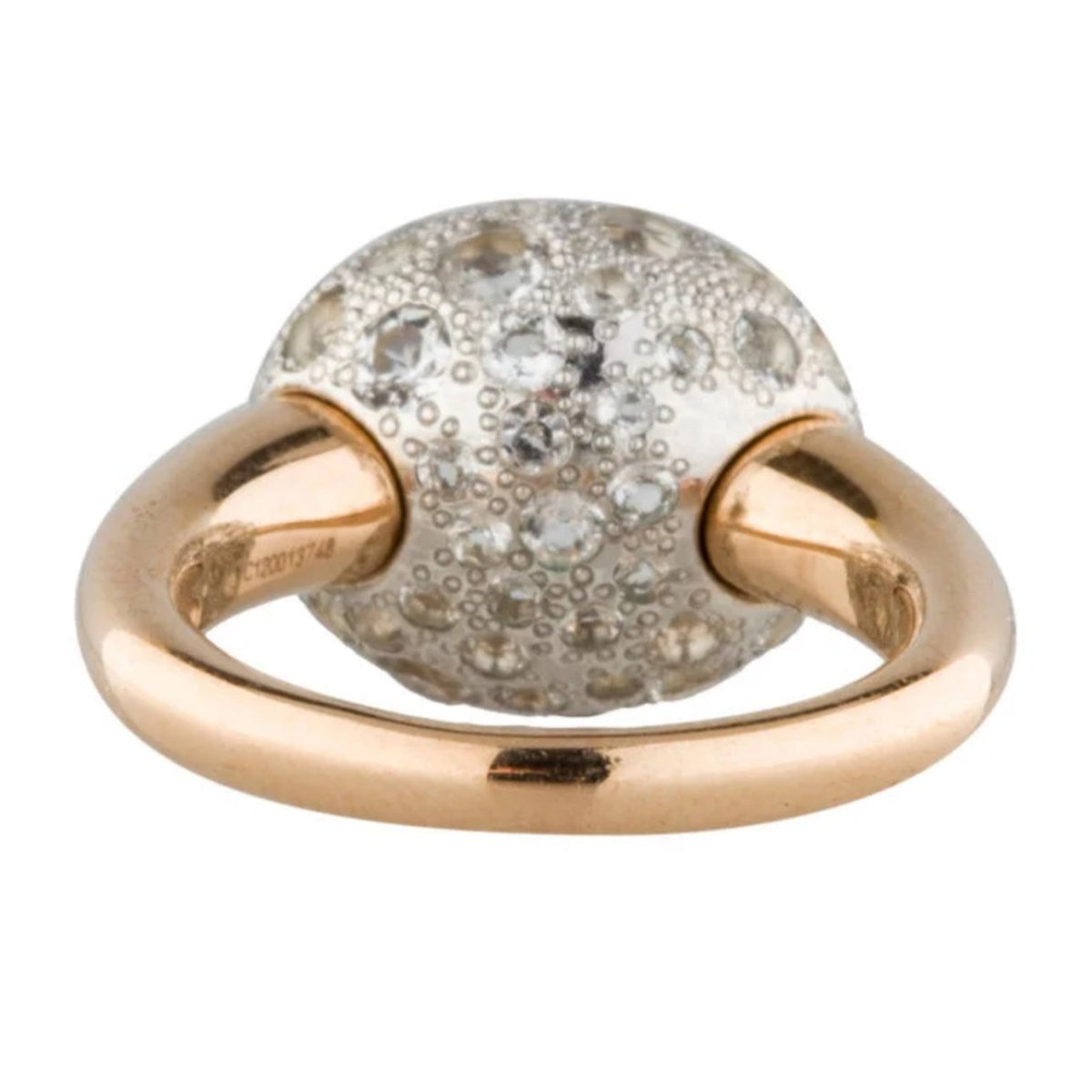 Bague POMELLATO en or rose, argent et topaze - Castafiore