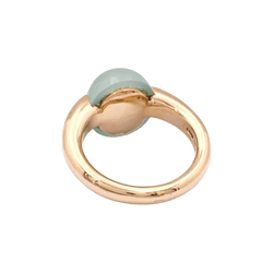 Bague POMELLATO "Luna" en or rose et aigue - marine - Castafiore