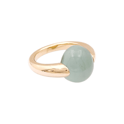 Bague POMELLATO "Luna" en or rose et aigue - marine - Castafiore
