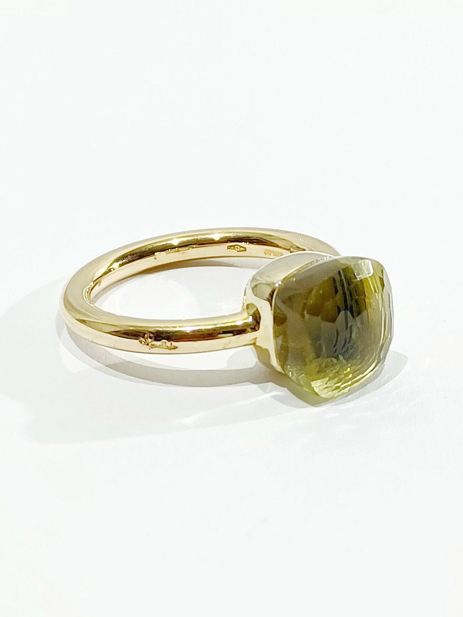 Bague POMELLATO "Nudo" en or jaune et citrine - Castafiore