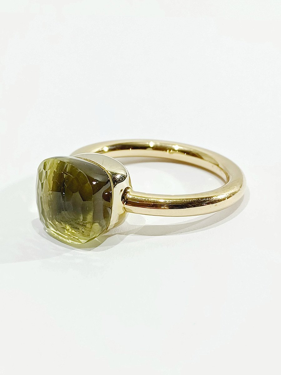 Bague POMELLATO "Nudo" en or jaune et citrine - Castafiore