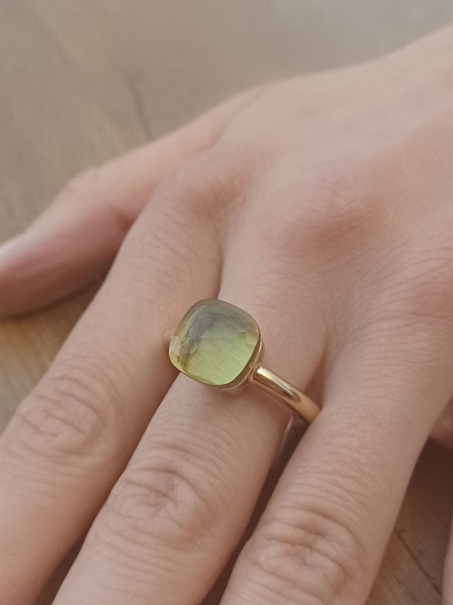 Bague POMELLATO "Nudo" en or jaune et citrine - Castafiore