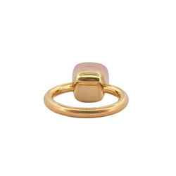 Bague POMELLATO Nudo en or jaune et quartz rose - Castafiore