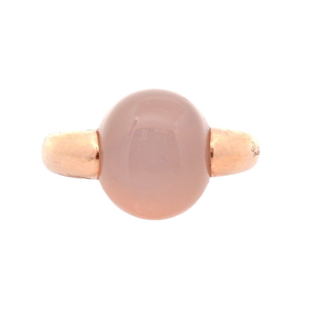 Bague POMELLATO "Nudo" en or jaune et quartz rose - Castafiore