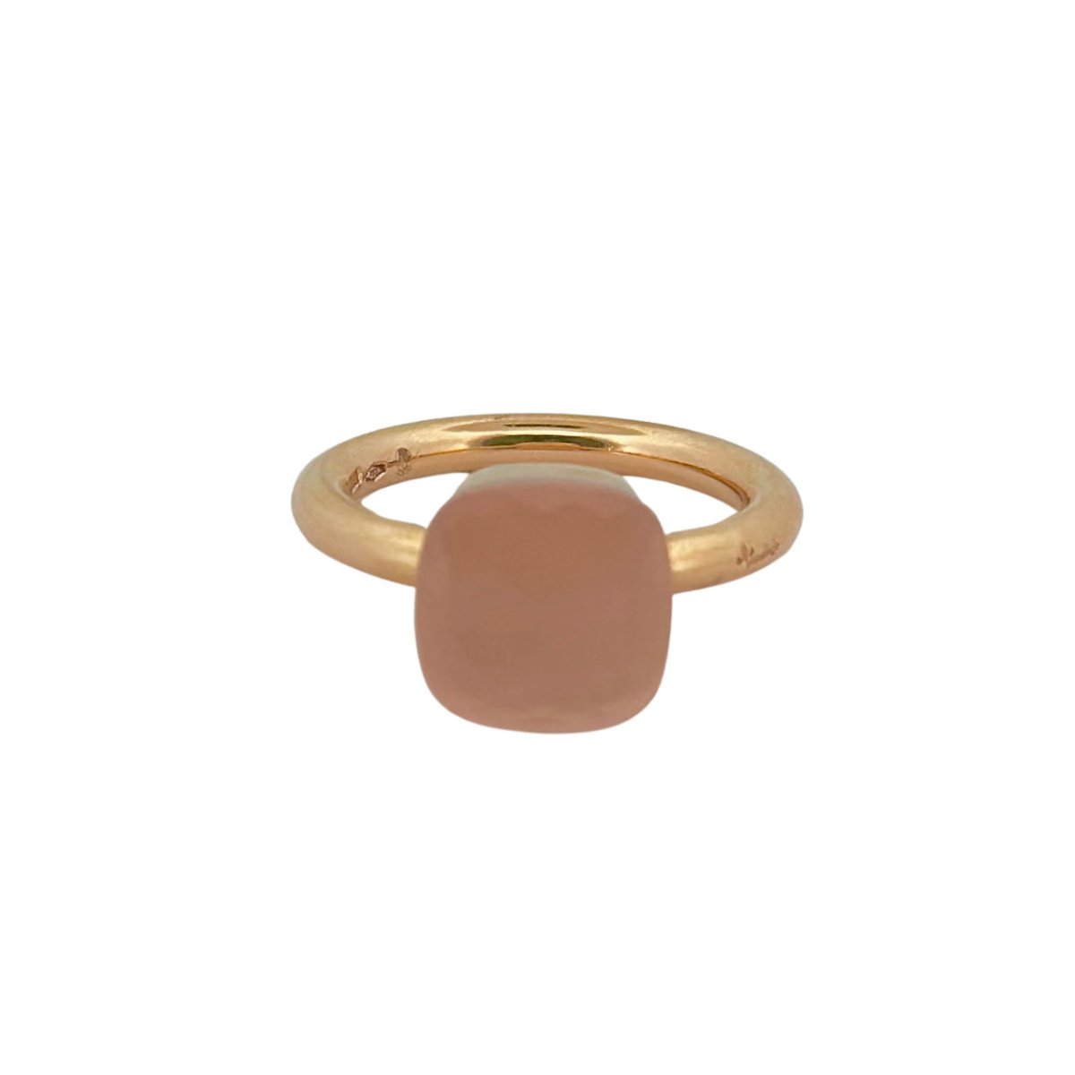 Bague POMELLATO Nudo en or jaune et quartz rose - Castafiore