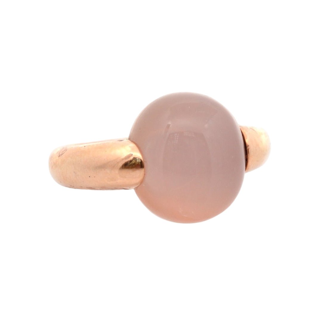 Bague POMELLATO "Nudo" en or jaune et quartz rose - Castafiore